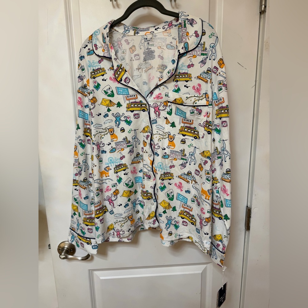 Roller Rabbit x Target Roadtrip Long Sleeve TOP ONLY Size L